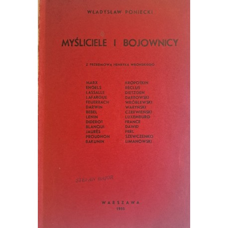 PONIECKI Władysław - Myśliciele i bojownicy 1935