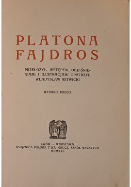 PLATON - Fajdros 1922