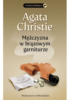 Mężczyzna w brązowym garniturze Agata Christie