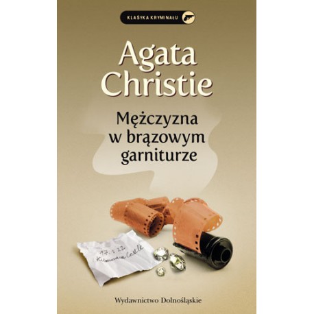 Mężczyzna w brązowym garniturze Agata Christie