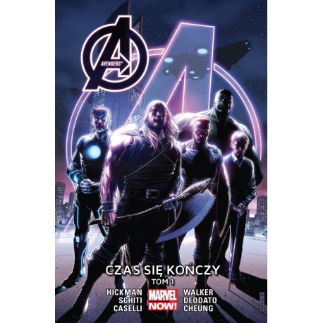 Marvel Now! Avengers Czas się kończy Tom 1 Jonathan Hickman, V. Schiti, S. Caselli, K. Walker, M. Deodato, J. Cheung