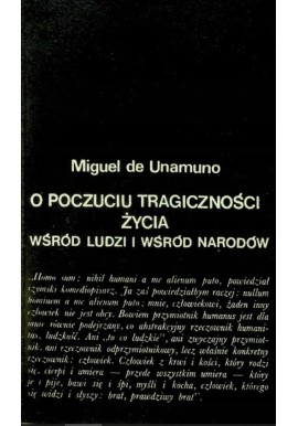 O poczuciu tragiczności życia wśród ludzi i wśród narodów Miguel de Unamuno