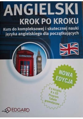 Angielski krok po kroku kurs do kompleksowej i skutecznej nauki dla początkujących [6 CD+2 książki]