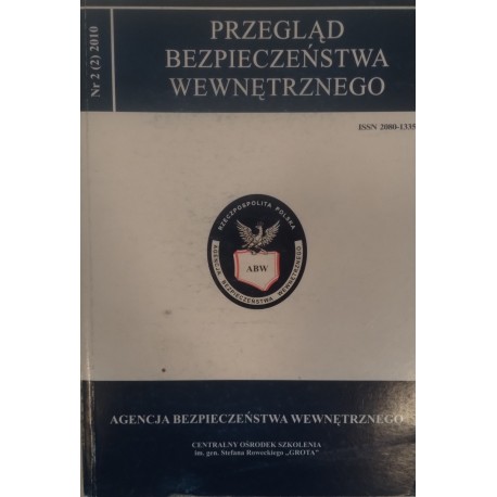 Przegląd Bezpieczeństwa Wewnętrznego nr 2 2010 terroryzm