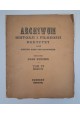 WRZOSEK Adam - Archiwum Historji i Filozofji Medycyny oraz Historji Nauk Przyrodniczych tom IV z. II 1926