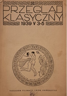 PRZEGLĄD KLASYCZNY rocznik V nr 3-5 Lwów 1939