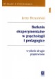 Badania eksperymentalne w psychologii i pedagogice Jerzy Brzeziński