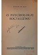 DE MAN Henryk - O psychologji socjalizmu 1937