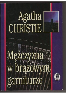 Mężczyzna w brązowym garniturze Agatha Christie