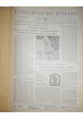 L'osservatore Romano wydanie polskie Rok VII VIII 1986 1987