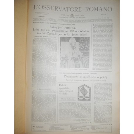 L'osservatore Romano wydanie polskie Rok VII VIII 1986 1987
