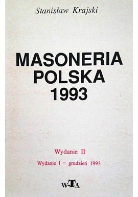 Masoneria polska 1993 Stanisław Krajski