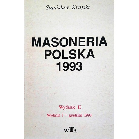 Masoneria polska 1993 Stanisław Krajski