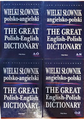 Wielki słownik angielsko-polski The Great English-Polish Dictionary (kpl - 4 tomy) Jan Stanisławski