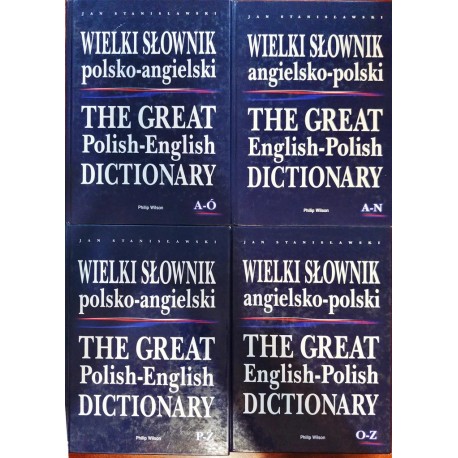 Wielki słownik angielsko-polski The Great English-Polish Dictionary (kpl - 4 tomy) Jan Stanisławski