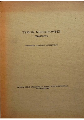 Malarstwo Dwadzieścia reprodukcji wielobarwnych Tymon Niesiołowski