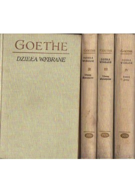 Dzieła wybrane Jan Wolfgang Goethe (kpl - 4 tomy)