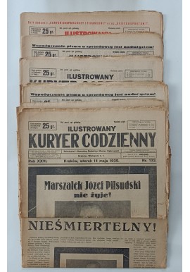 ILUSTROWANY KURYER CODZIENNY R.XXVI PIŁSUDSKI nie żyje 12 numerów 1935r