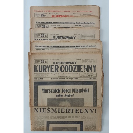 ILUSTROWANY KURYER CODZIENNY R.XXVI PIŁSUDSKI nie żyje 12 numerów 1935r