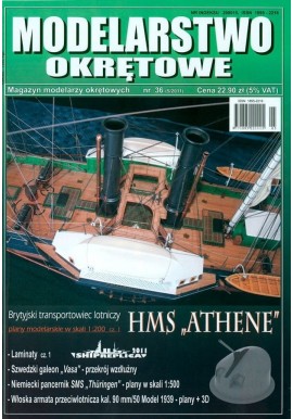 Modelarstwo Okrętowe nr 5/2011 Brytyjski transportowiec lotniczy HMS "ATHENE" plany w skali 1:200 cz.1 Praca zbiorowa
