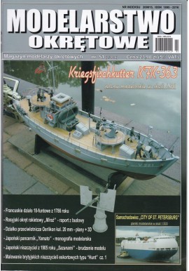 Modelarstwo Okrętowe nr 2/2014 Kriegsfischkutter KFK-363 plany modelarskie w skali 1:36 Praca zbiorowa