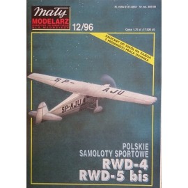 Mały modelarz 12/96 Polskie Samoloty Sportowe RWD-4 i RWD-5 bis