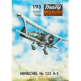 Mały modelarz 1/93 Niemiecki Samolot Szturmowy Henschel Hs 123 A-1