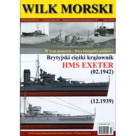 Brytyjski ciężki krążownik HMS EXETER (02.1942) (12.1939) Sławomir Brzeziński Wilk Morski Czerwiec-Lipiec 2012