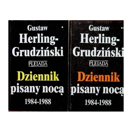 Dziennik pisany nocą 1984-1988 Gustaw Herling-Grudziński ( 2 tomy)